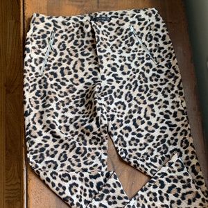 Stretch fabric Leopard print Zara pants